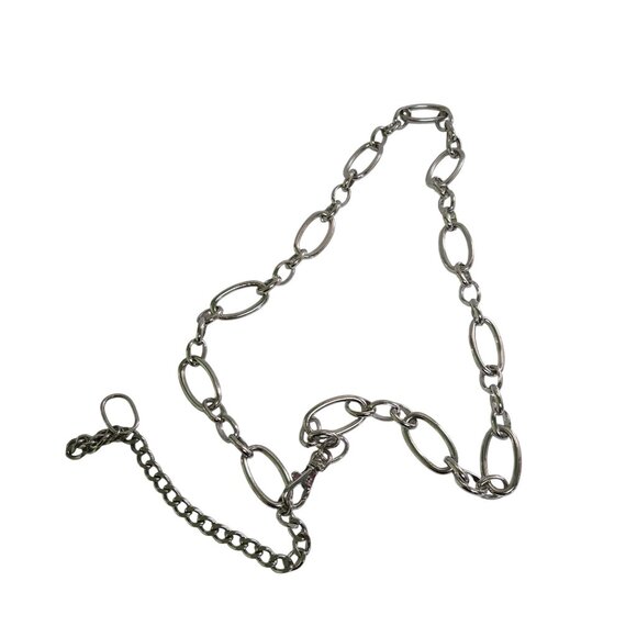 Silver Chunky Chain Adjustable Chain Belt - Picture 1 of 4
